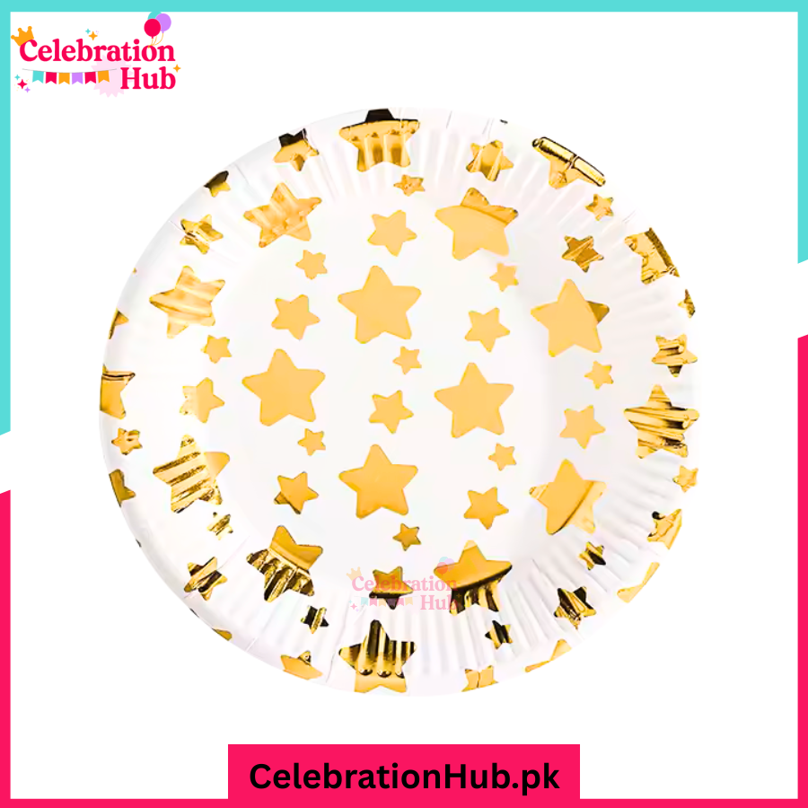 Star Paper Plates – Disposable Party Plates for Birthday, Baby Shower, Holiday & Celebration Pack of 10