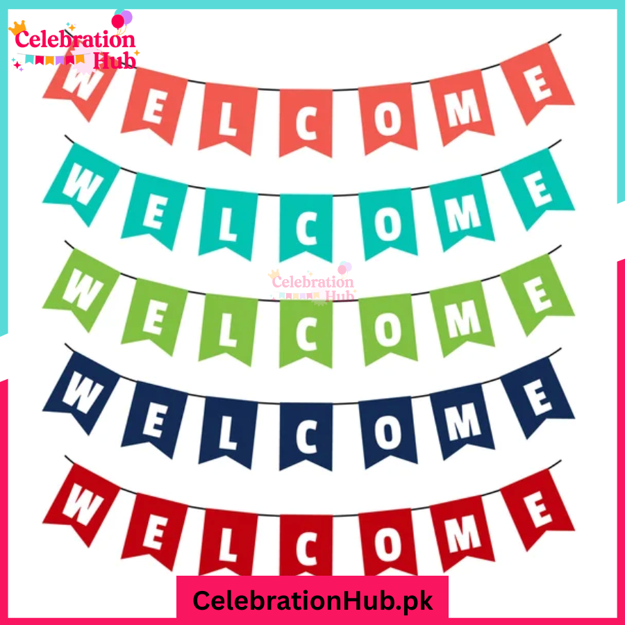 WELCOME Card Bunting Banner