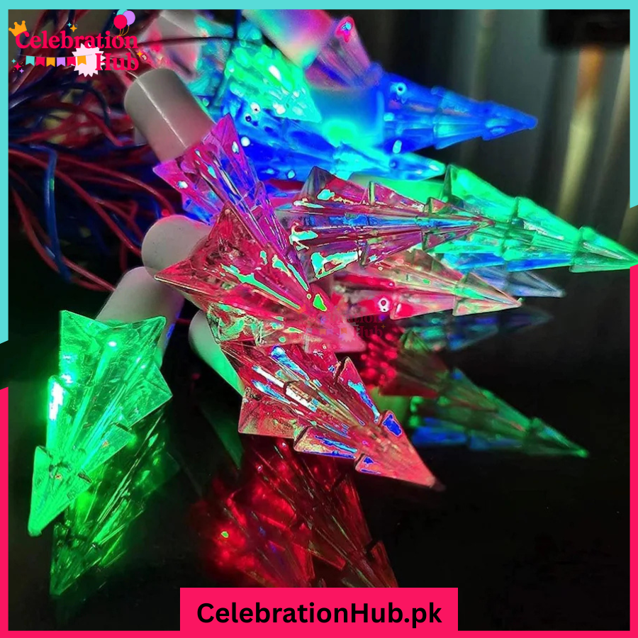 30 Feet Multicolor Blinking Tree-Shaped LED Fairy Lights – 36 Trees