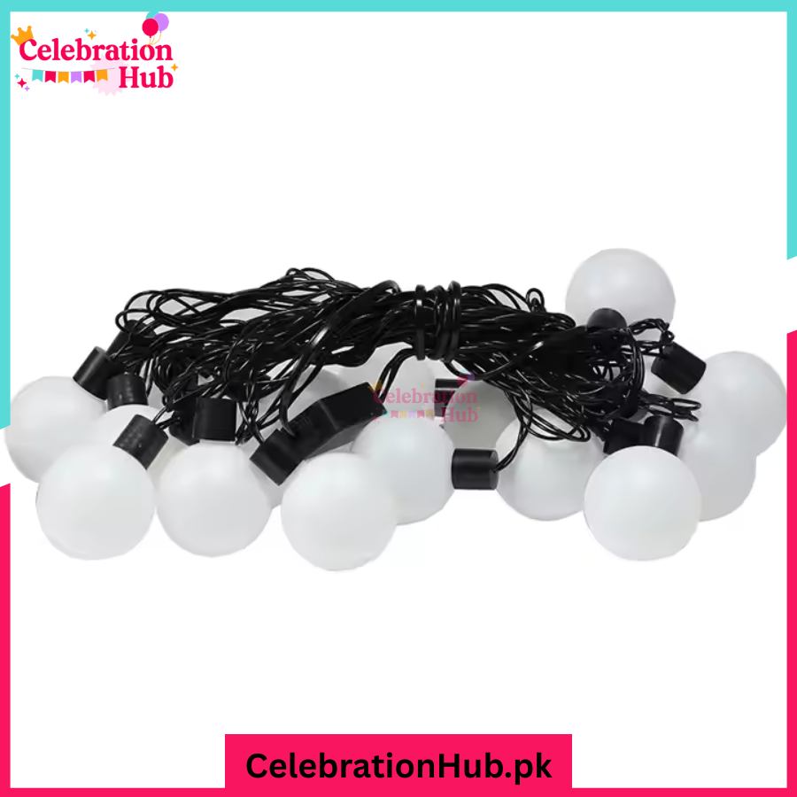 Multicolor Blinking LED Ball Fairy Lights – 36 Balls, 30 Feet Decorative String