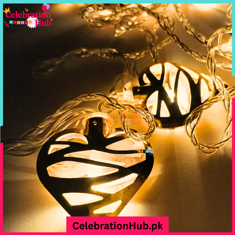 20 Feet Heart Fairy Lights – Plug Operated