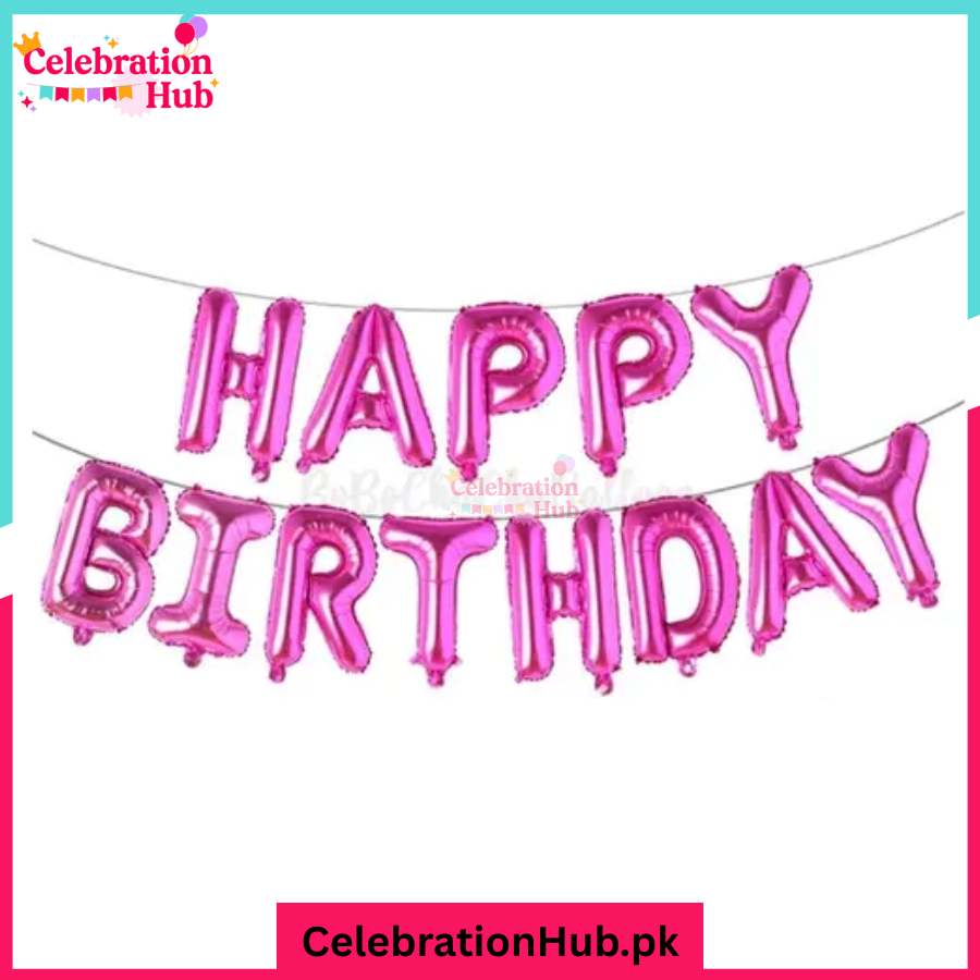Happy Birthday Foil Balloon Set 16-Inch