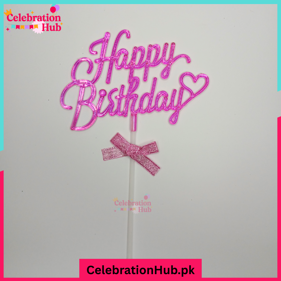 Happy Birthday Cake Topper Pastel  - Celebration Hub