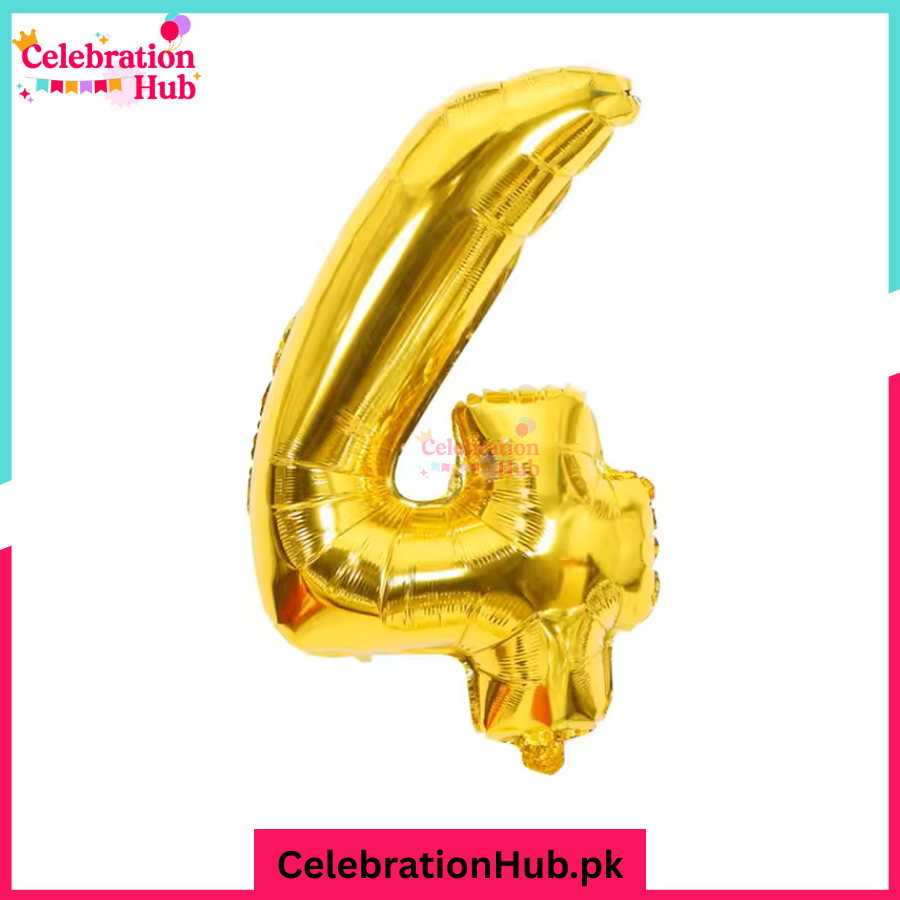 Gold 32 inches Number Foil Balloon for Birthday / Anniversary Party Decoration