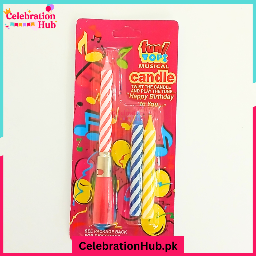Spiral Musical Birthday Candles for Kids – Twisting Cake Candles with Happy Birthday Song – Fun Party Candle for Themed Celebrations, Weddings & Events