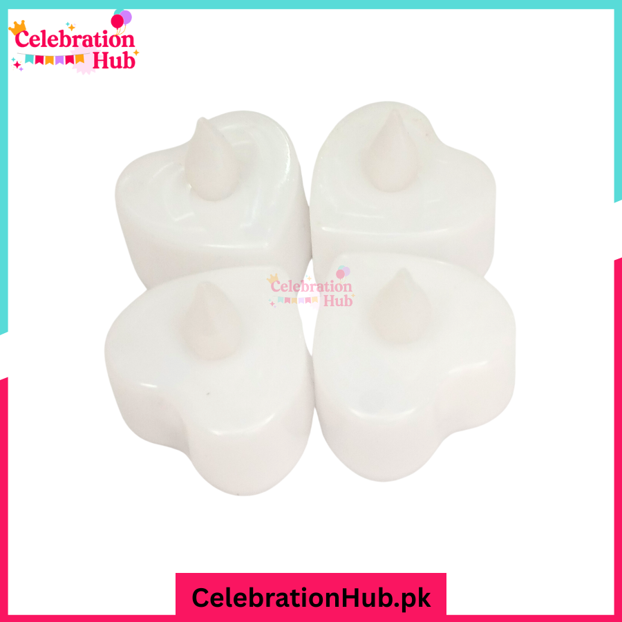 Heart-Shaped LED Candle – 4cm Romantic Flameless Light for Home, Events & Gifts