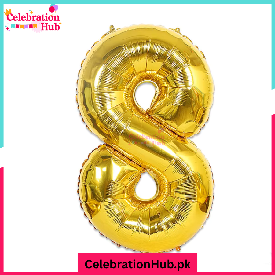 Gold 32 inches Number Foil Balloon for Birthday / Anniversary Party Decoration
