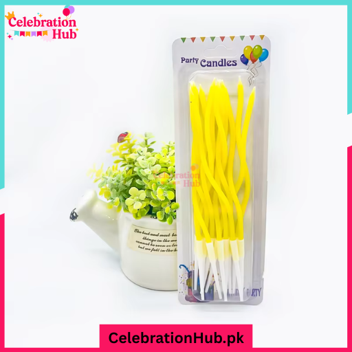 Spiral Birthday Cake Candles Pack of 12– Twisted Candles for Birthday Party & Celebrations