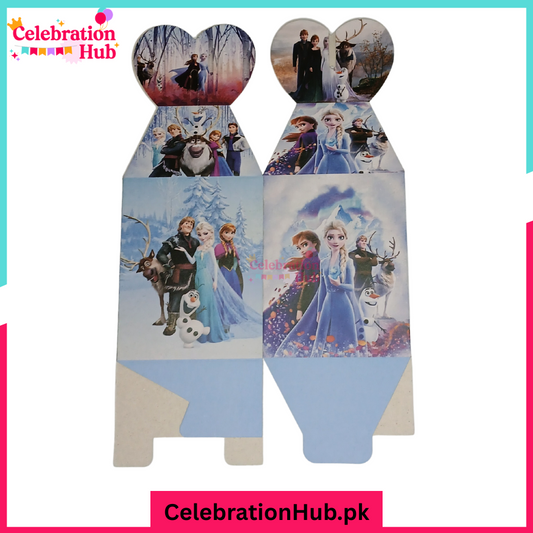 Frozen Theme Goody Boxes Pack of 10 For Theme Birthday Decoration and Celebration