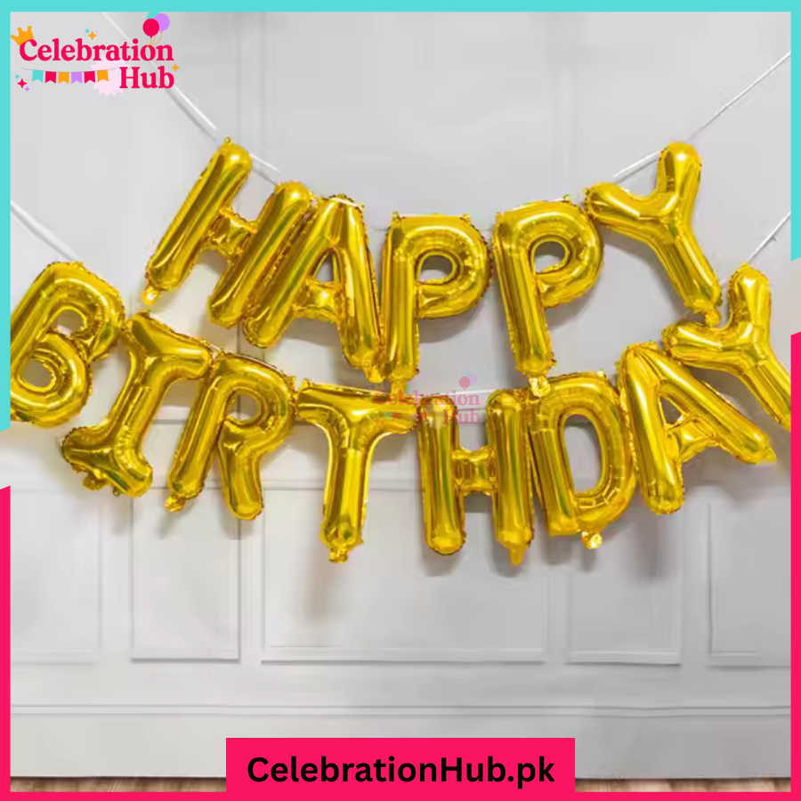 Happy Birthday Foil Balloon Set 16-Inch