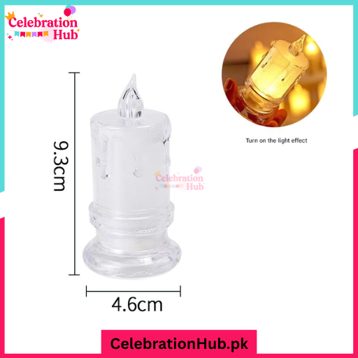 Crystal LED Fancy Base Candle Warm Light for Birthday Party Candle Light Dinner Decoration