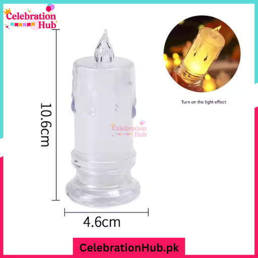Crystal LED Fancy Base Candle Warm Light for Birthday Party Candle Light Dinner Decoration