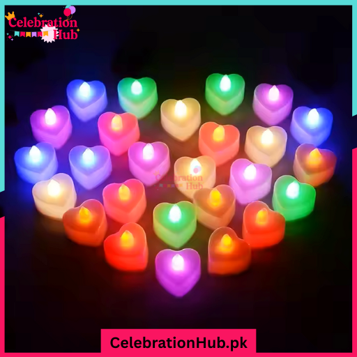 Heart-Shaped LED Candle – 4cm Romantic Flameless Light for Home, Events & Gifts