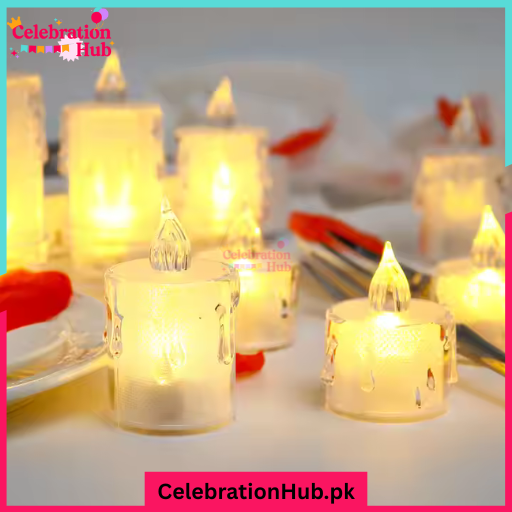 Crystal LED Candle Warm Light for Birthday Party Candle Light Dinner Decoration