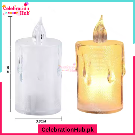 Crystal LED Candle Warm Light for Birthday Party Candle Light Dinner Decoration
