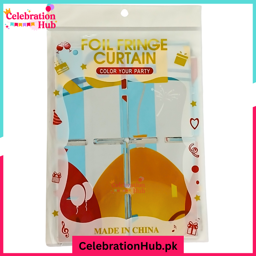 Happy Birthday Printed Fringes / Foil Curtains Best for Back Drop Wall Decoration for Birthday and Parties Celebration