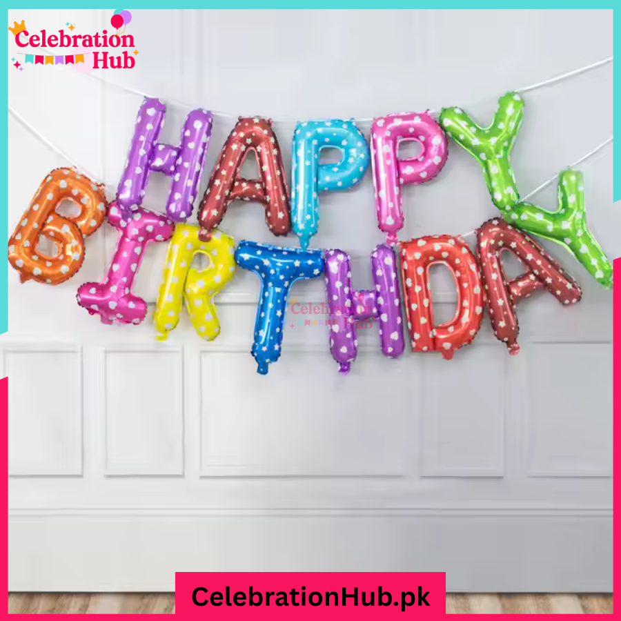 Happy Birthday Foil Balloon Set 16-Inch