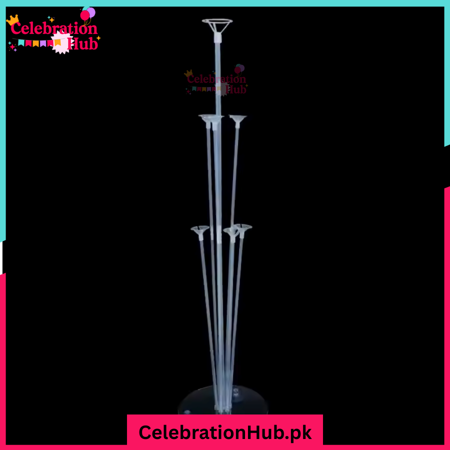 Table Balloon Stand Kit- 7 Sticks Sets Stand Reusable Clear Balloon Holder for any occasions Party Decorations