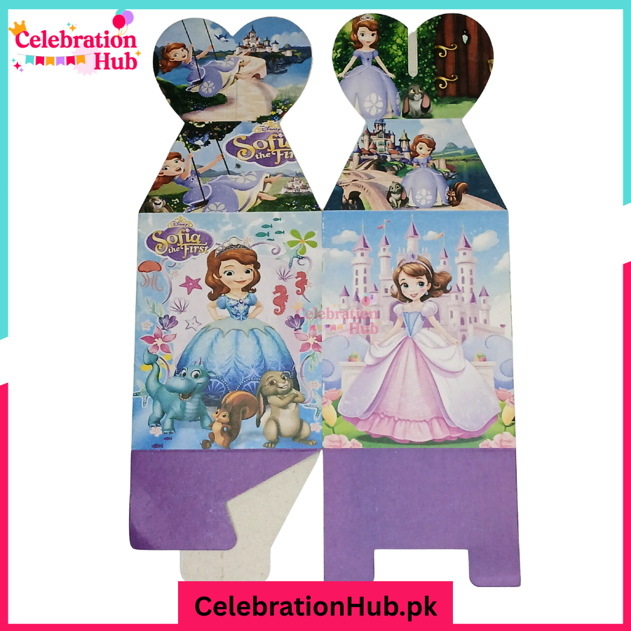 Sofia The First Theme Goody Boxes Pack of 10 For Theme Birthday Decoration and Celebration