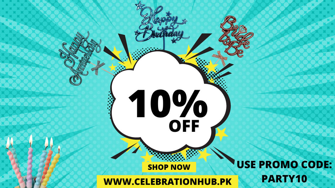 🎈 Celebrate More for Less – Get 10% Off All Party Supplies! 🎉