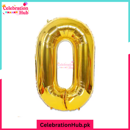 Gold 32 inches Number Foil Balloon for Birthday / Anniversary Party Decoration