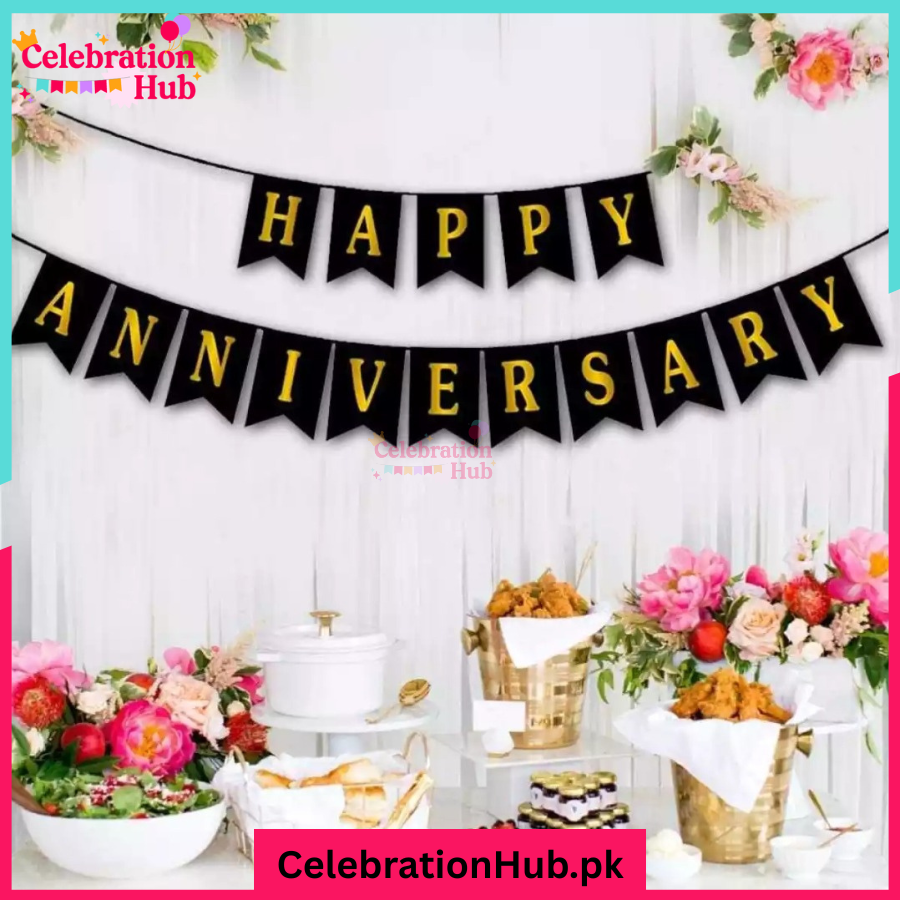 Happy Anniversary Card Bunting Banner