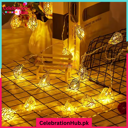 20 Feet Plug Operated Leaf Fairy Lights