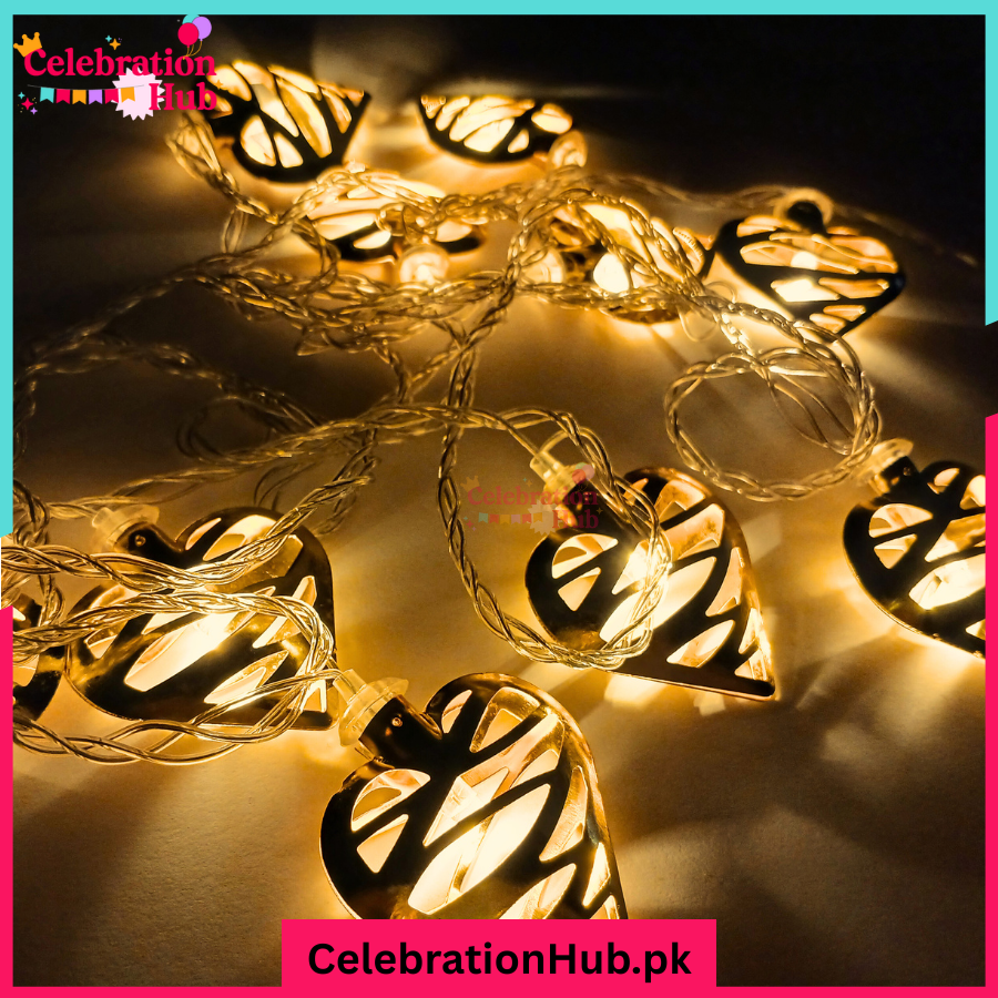 20 Feet Heart Fairy Lights – Plug Operated