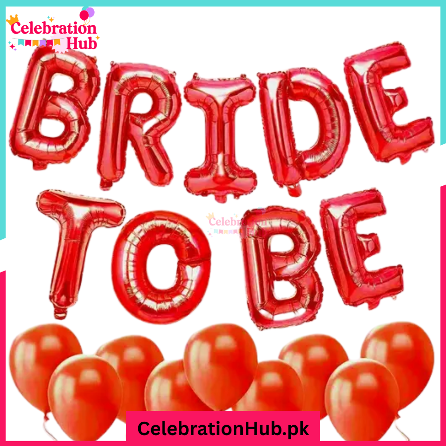 16-Inch Bride-to-Be Foil Balloon Set - Perfect for Bridal Showers