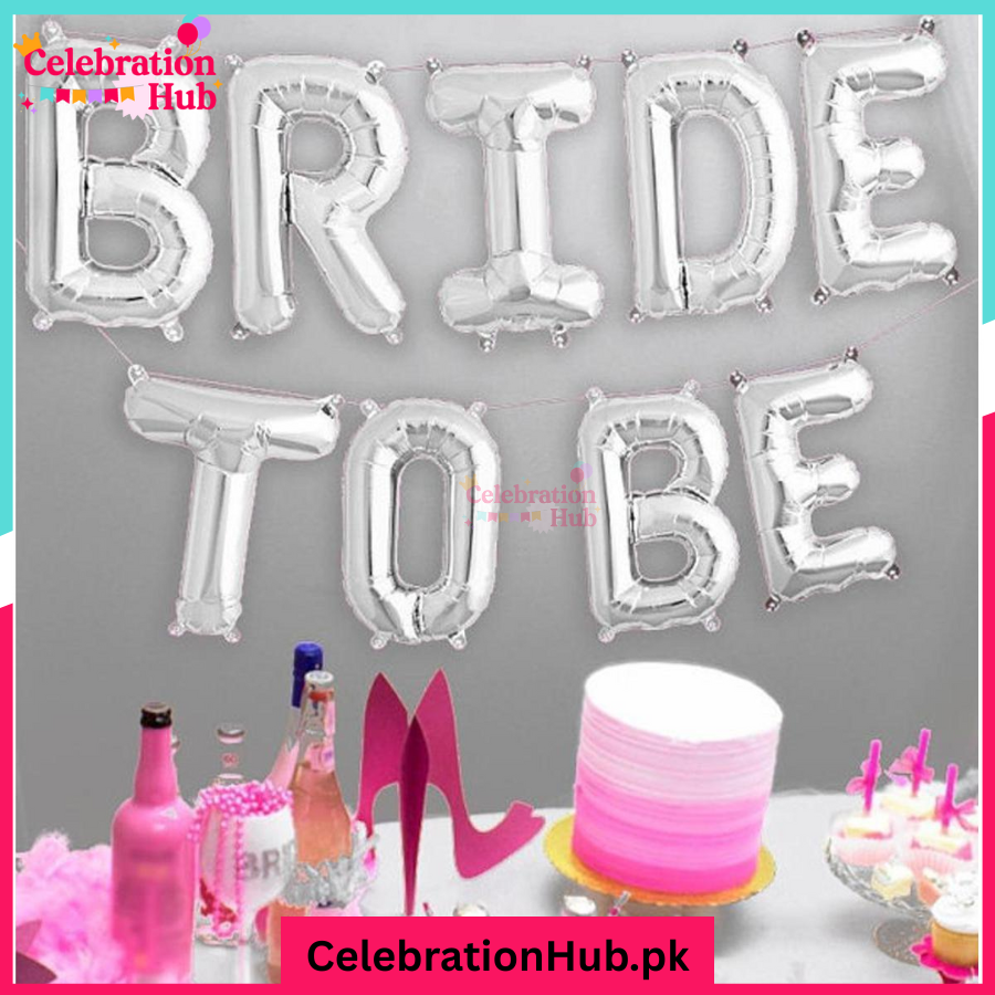 16-Inch Bride-to-Be Foil Balloon Set - Perfect for Bridal Showers