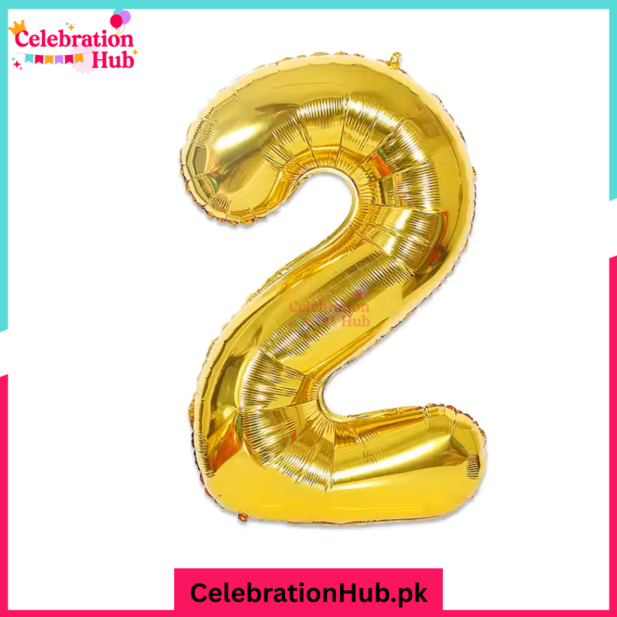 Gold 32 inches Number Foil Balloon for Birthday / Anniversary Party Decoration