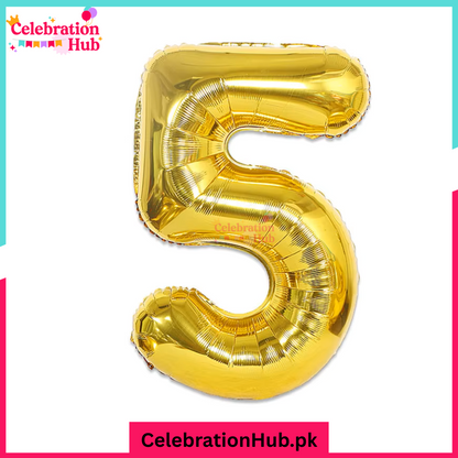 Gold 32 inches Number Foil Balloon for Birthday / Anniversary Party Decoration