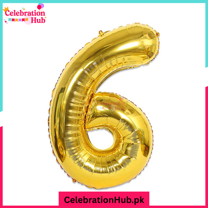 Gold 32 inches Number Foil Balloon for Birthday / Anniversary Party Decoration