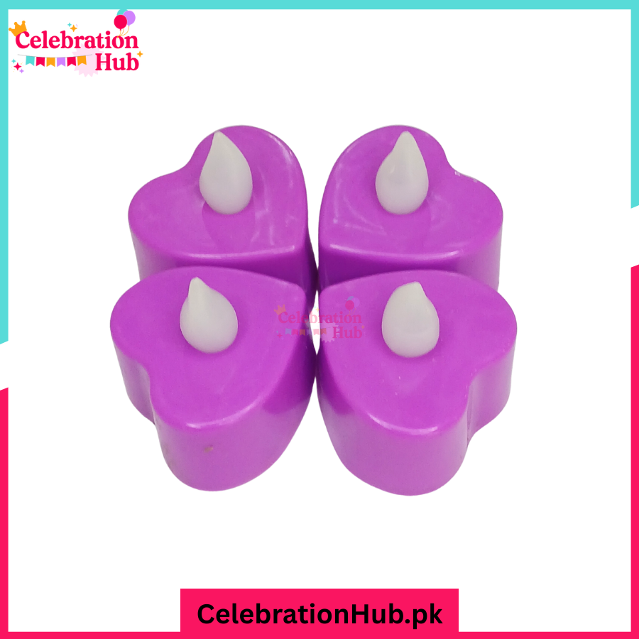 Heart-Shaped LED Candle – 4cm Romantic Flameless Light for Home, Events & Gifts