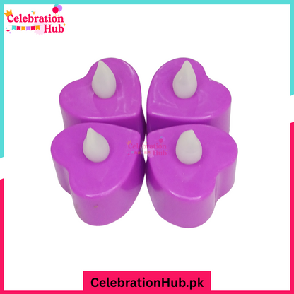Heart-Shaped LED Candle – 4cm Romantic Flameless Light for Home, Events & Gifts