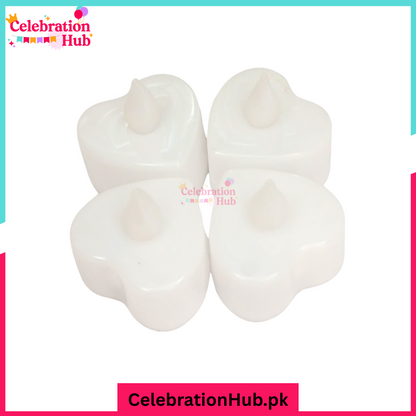 Heart-Shaped LED Candle – 4cm Romantic Flameless Light for Home, Events & Gifts