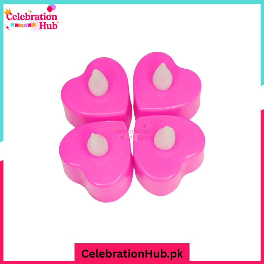 Heart-Shaped LED Candle – 4cm Romantic Flameless Light for Home, Events & Gifts