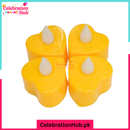 Heart-Shaped LED Candle – 4cm Romantic Flameless Light for Home, Events & Gifts