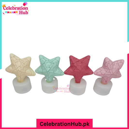 Star Shape LED  Candles – Multicolor Glow for Birthday Decoration Festive & Home Décor