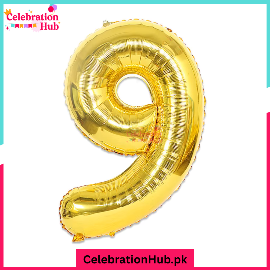 Gold 32 inches Number Foil Balloon for Birthday / Anniversary Party Decoration
