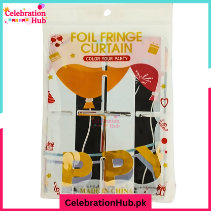 Happy Birthday Printed Fringes / Foil Curtains Best for Back Drop Wall Decoration for Birthday and Parties Celebration