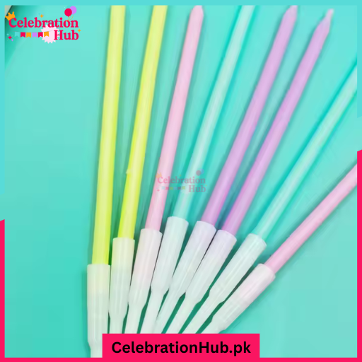 Pastel Spiral Birthday Candles | Pack of 8 – Colorful Party Cake Decoration