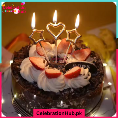 Heart and Star Shaped Candles –Mini Candles for Valentine’s Day, Wedding Favors, Birthdays and Home Decor