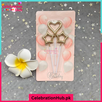 Heart and Star Shaped Candles –Mini Candles for Valentine’s Day, Wedding Favors, Birthdays and Home Decor