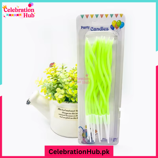 Spiral Birthday Cake Candles Pack of 12– Twisted Candles for Birthday Party & Celebrations
