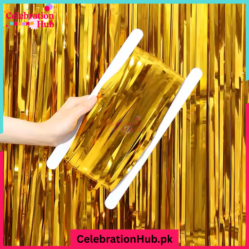 Colorful Foil Fringe Curtains Metallic Colors– Party Backdrop Décor