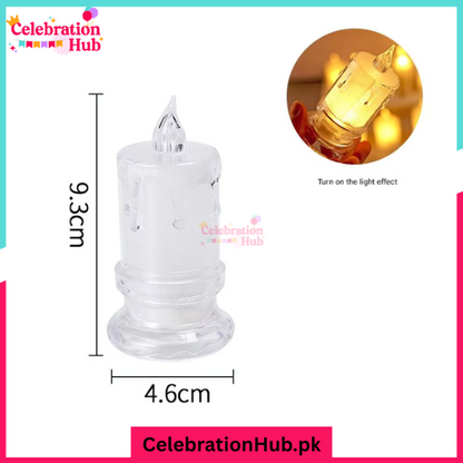 Crystal LED Fancy Base Candle Warm Light for Birthday Party Candle Light Dinner Decoration