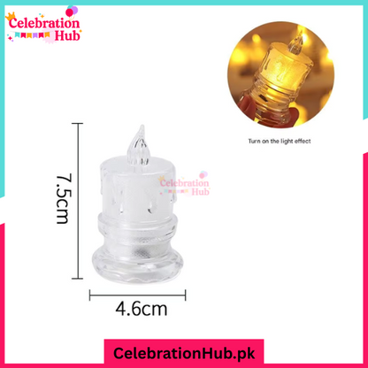 Crystal LED Fancy Base Candle Warm Light for Birthday Party Candle Light Dinner Decoration