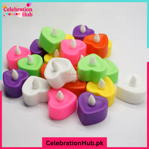 Heart-Shaped LED Candle – 4cm Romantic Flameless Light for Home, Events & Gifts