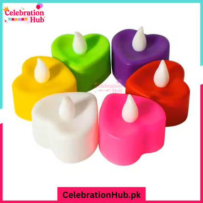 Heart-Shaped LED Candle – 4cm Romantic Flameless Light for Home, Events & Gifts